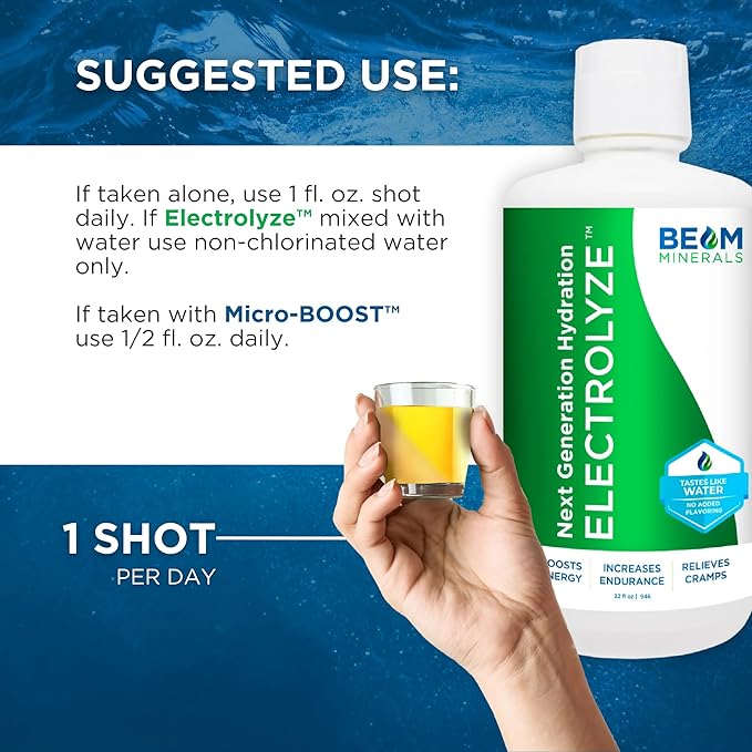 Electrolyte Imbalance Solution | BEAM Minerals Electrolyze | Gold Standard Electrolytes Replenishment | Electrolyte Supplement Liquid | Fulvic Acid Trace Mineral Micronutrients Supplements | Ketogenic