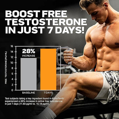 MuscleTech Testosterone Booster for Men, MuscleTech AlphaTest, Tribulus Terrestris & Boron Supplement, Max-Strength ATP & Test Booster, Daily Workout Supplements for Men, 240 Pills (Package May Vary)