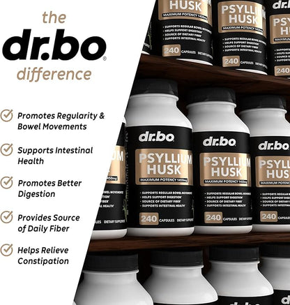 Psyllium Husk Capsule Fiber Supplement - Natural Powder Capsules for Constipation Relief for Adults - Nutritional Soluble Fiber Pills & Daily Regularity Support - Bulk Seed Husks Digestion Supplements