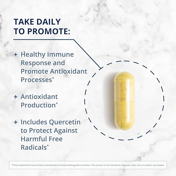 Metagenics Immune Active - Rich in Antioxidant Vitamin C - Immune Health Support* - 200 mg Vitamin C - 30 mg Zinc - Gluten-Free - 60 Capsules