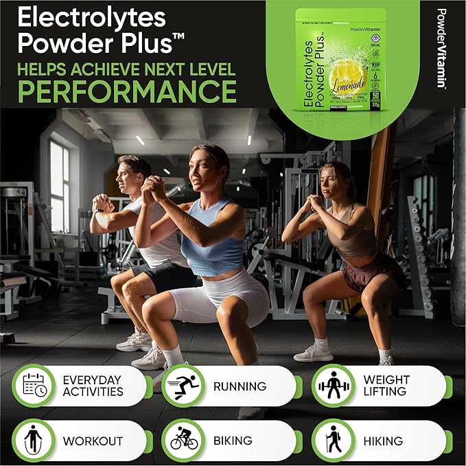 Electrolytes Powder Plus (50 Servings), 0 Calorie Keto, 0 Sugar, No Maltodextrin,1000mg Potassium,120mg Calcium,120mg Magnesium, Hydration Powder (50 Servings, Lemonade)