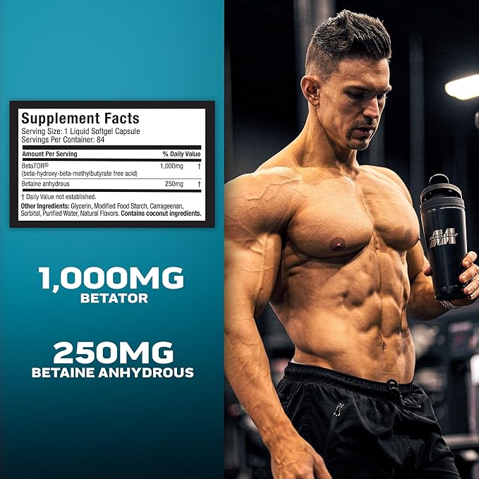 Muscletech HMB Supplements 1000mg, Clear Muscle (84 Liquid Softgels) - Highest Grade HMB for Lean Muscle & Recovery - HMB Free Acid Muscle Supplement - Help Decrease Muscle Breakdown
