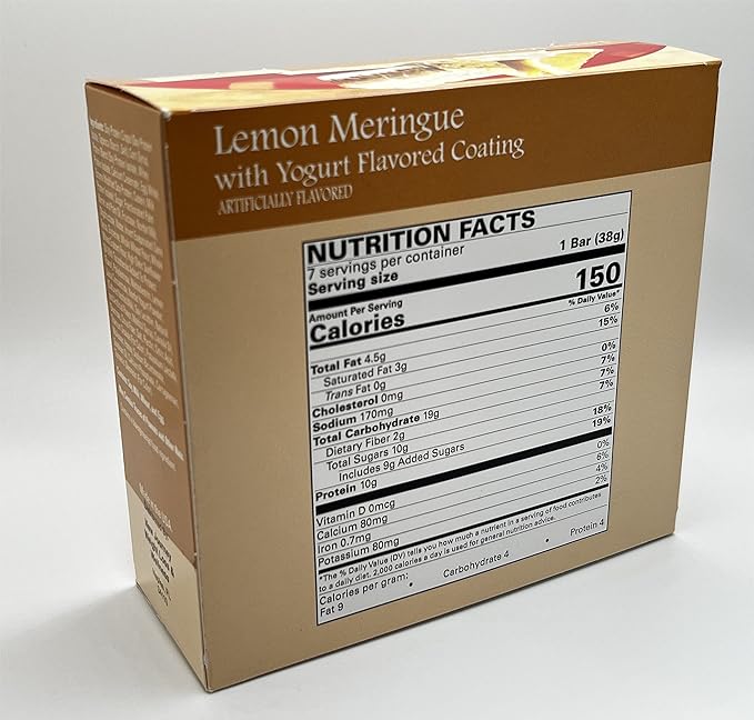 Lemon Meringue Bar - New Journey Weight Loss & Wellness - High Protein Meal Replacement Nutrition Bar (7 bars/box)