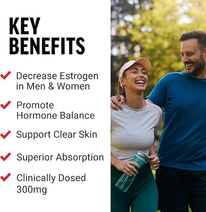 Force Factor DIM Pills to Decrease Estrogen in Men, Diindolylmethane Supplement with Key Natural Ingredients and Superior Absorption, Diindolylmethane 300mg, Works Fast, 30 Capsules