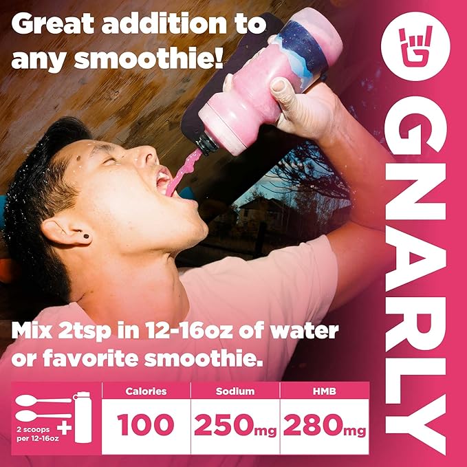 Gnarly Nutrition Fuel2O Electrolyte Powder - Fuel 2O Endurance Nutrition, NSF Content Certified, Electrolyte Solution, Fuel, Replenishment, and Recovery - Tropical, 25.57Oz