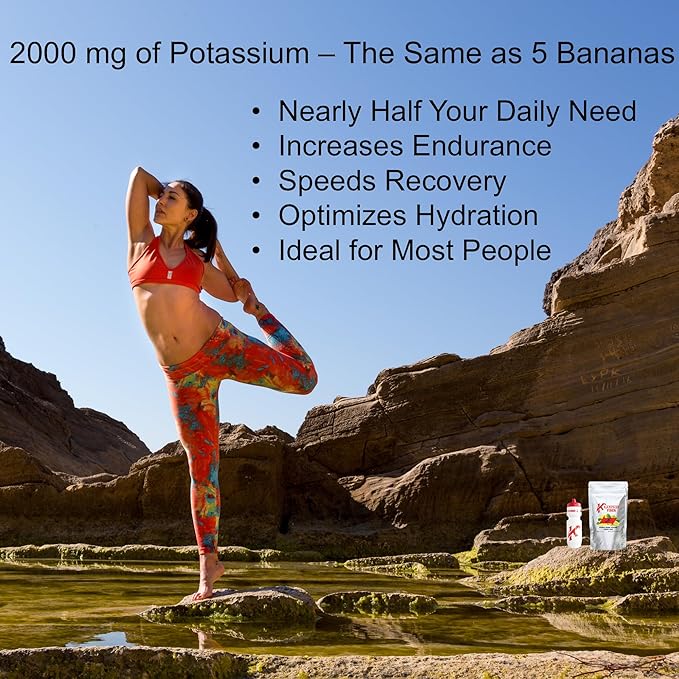 Fiber 2K High Soluble Fiber, High Potassium, Magnesium Supplement Drink Powder Mix - 2X More Fiber | Reduce Cramps | (Lemon Lime, 19 Serving Bulk Pouch)