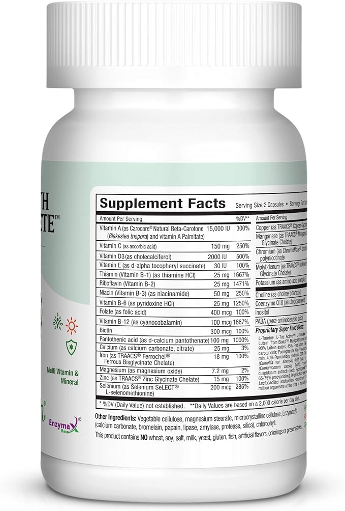 Maxi Health Two Complete - Multivitamins and Minerals - Full Potency - 60 Capsules – Kosher