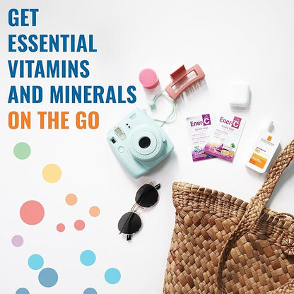 Ener-C Sugar Free Energy Mixed Berry Multivitamin Drink Mix Vitamin C 1000mg & Electrolytes - Natural Immunity Support with Real Fruit Juice Powders Non-GMO Vegan & Gluten Free - 30 Count