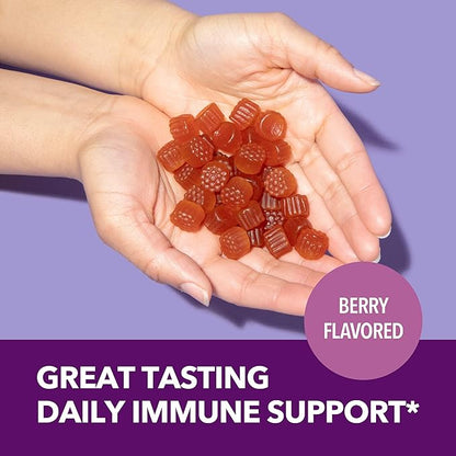 Sambucus Elderberry Gummies For Adults - Immune Support Gummies with Elderberry, Vitamin C and Zinc - Sambucus Elderberry Immune Support with Elderberry Extract - Berry-Flavored Gummies - Month Supply