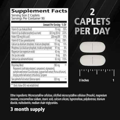 Urinozinc Plus - Prostate Supplement with Beta Sitosterol & Saw Palmetto – Reduce Frequent Urination Concerns & Support your Prostate Health, 180 Caplets