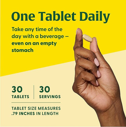 MegaFood Women's 40+ One Daily Multivitamin for Women with Vitamin B12, Vitamin B6, Vitamin C, Vitamin D, Zinc & Iron – Plus Real Food - Immune Support - Bone Health - Non-GMO - Vegetarian - 30 Tabs