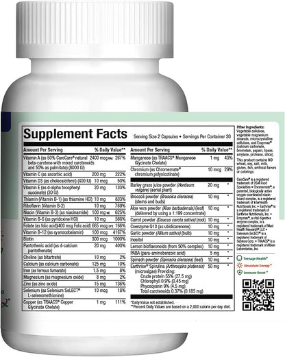 Maxi Health Teen Supreme HIS Vitamins for Teen Boys (60) - Teen Multivitamin for Young Men Ages 12 17 - Daily Teen Vitamins for Nutrition, Energy, Immune Support, Antioxidants & Teen Boy Needs