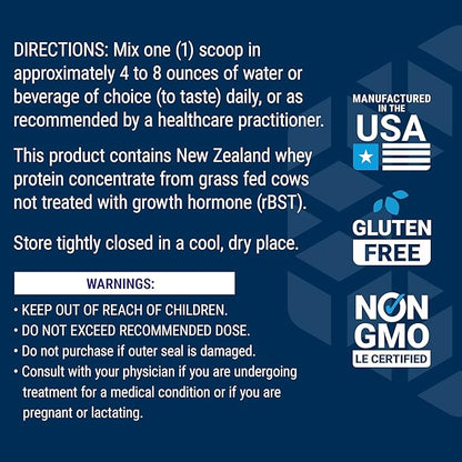 Life Extension Wellness Code Whey Protein Concentrate 20g Muscle Growth & Immune Health - Sourced From Grass-Fed, Free-Range, Hormone-Free Cows, Non-GMO, No Added Sugar, Vanilla- 500g