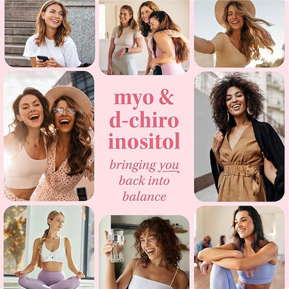 Myo-Inositol & D-Chiro Inositol for Hormone Balance for Women | Microbeadlet Technology to Regulate Menstrual Cycle & Support Ovarian Health | Myo Inositol & D Chiro Inositol | Non-GMO, 120 Capsules