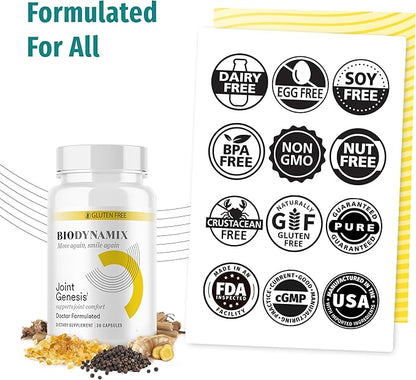 Joint Genesis, Joint Support Formula, Promotes Joint Function, Comfort, and Flexibility, 30-Day Supply
