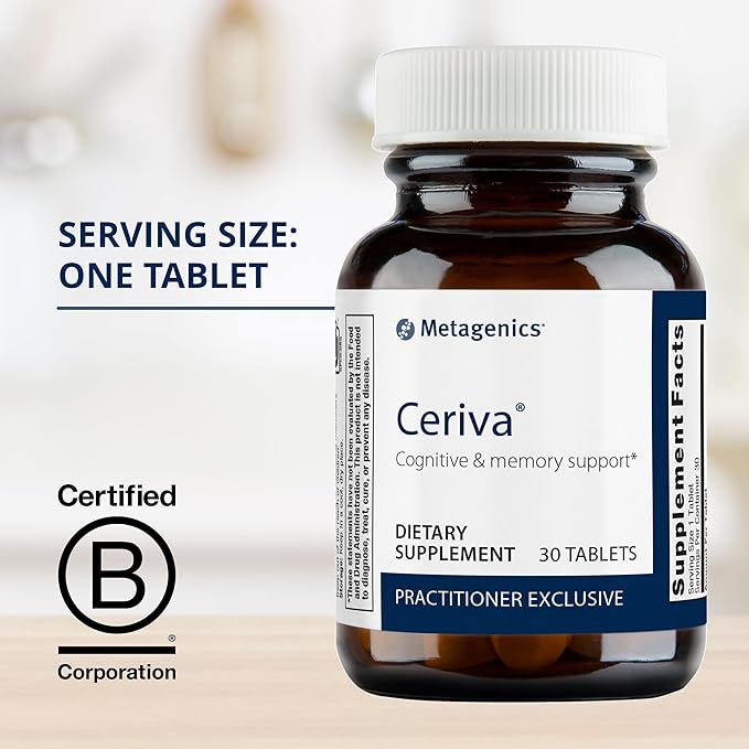 Metagenics Ceriva - Brain Health & Memory Support* - Brain Focus Aid* - Non-GMO & Gluten-Free - 30 Tablets