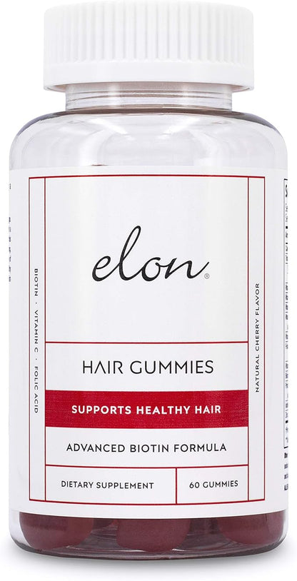 Elon Biotin Gummies for Hair Growth – 60 Count Biotin 5000mcg Vitamins for Hair, Skin and Nails – Biotin Hair Vitamins – Hair Growth Pills – Hair Growth Supplements – Vitamins Hair (Pack of 1)