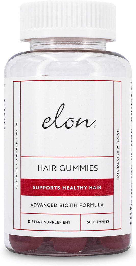 Elon Biotin Gummies for Hair Growth – 60 Count Biotin 5000mcg Vitamins for Hair, Skin and Nails – Biotin Hair Vitamins – Hair Growth Pills – Hair Growth Supplements – Vitamins Hair (Pack of 1)