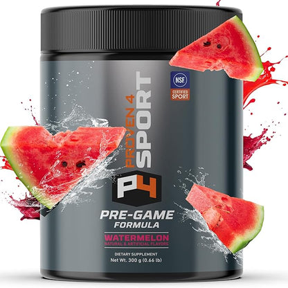 Proven4 Pre Workout Powder for Men and Women with Creatine - Beta Alanine - Caffeine NSF Certified preworkout Energy Supplement Watermelon 30 Servings