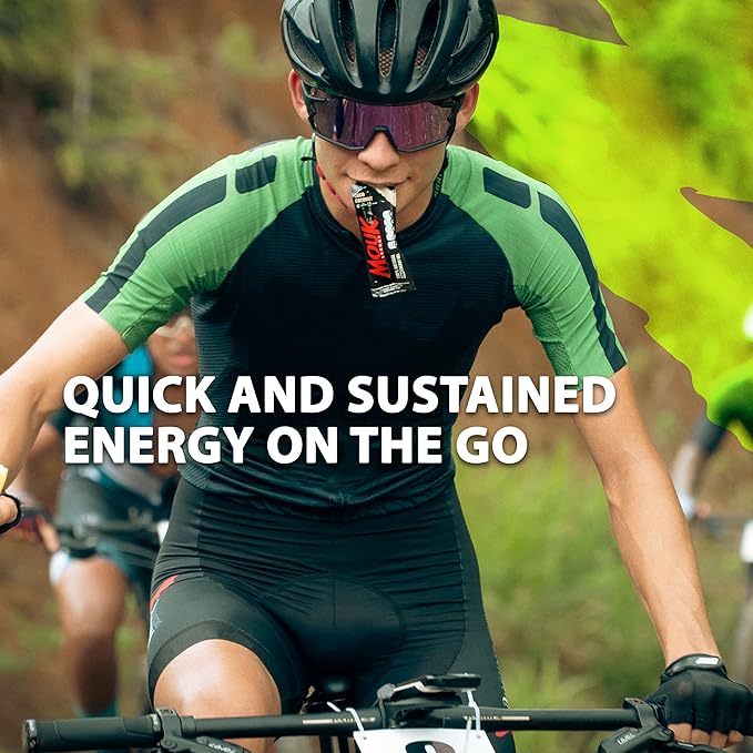 MOUK Energy Workout & Sports Nutrition Energy Gel - Lemon Flavor All Natural with Whole Chia Seeds | Easy Digestion, Vegan, Gluten Free, Essential Electrolyte | 1.38 Ounce (Pack of 10)