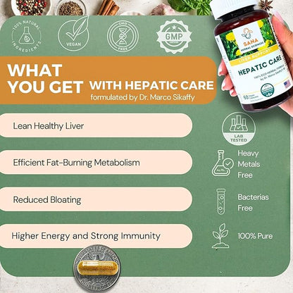 Liver Health Milk Thistle Supplement | Active Liver Cleanse Detox & Repair for Fatty Liver Support with Organic Turmeric and Dandelion Root | 1800mg Herbal Daily Dose for Your Liver | by Sana Herbal