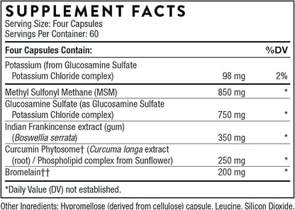 THORNE Joint Support Nutrients - Glucosamine and MSM with Curcumin, Bromelain, and Boswellia for Joint Support - 240 Capsules