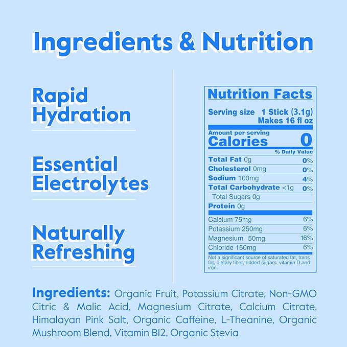 Nectar Energy Booster - Organic Caffeine, B12 & Electrolytes - Sugar Free & Zero Calorie – Healthy Coffee, Energy Drink & Soda Alternative – Hydration & Energy Supplement (Straw. Lemonade 30 Packets)