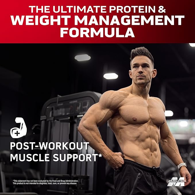 Muscletech Whey Protein Powder (French Vanilla Bean, 2LB) - Nitro-Tech Ripped Whey Protein Isolate & Peptides Smoothie Mix for Lean Muscle & Fast Recovery - 30g of Whey Protein for Women & Men