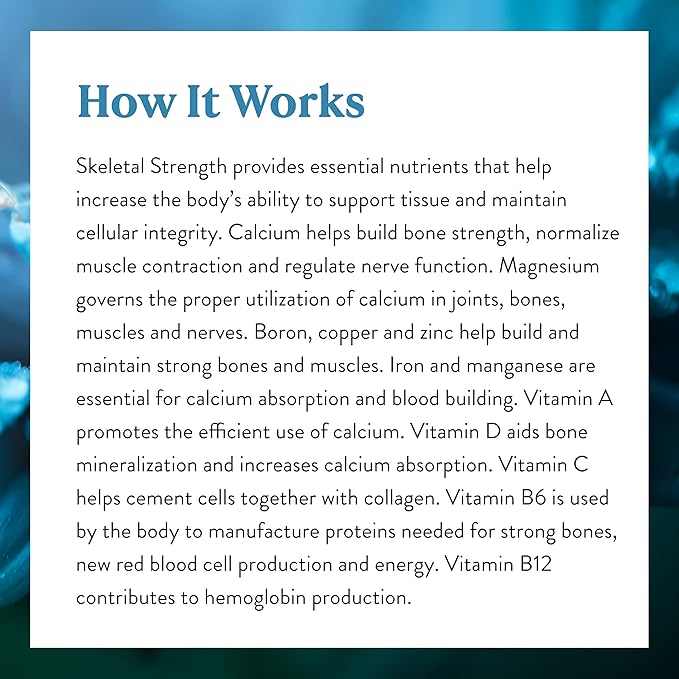Nature's Sunshine Skeletal Strength, 150 Tablets | Bone Health Supplements for Women and Men with Calcium, Magnesium, Iron, Manganese, and Vitamin D, C, A, and B