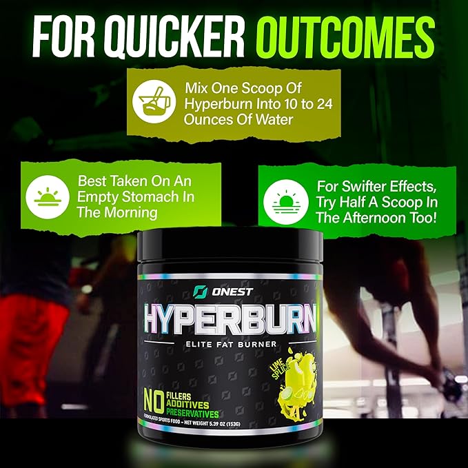 ONEST Hyperburn Thermogenic Powder – 153g (30 Servings) Enhanced Energy Boost & Performance Support Supplement, Sports Nutrition Powder