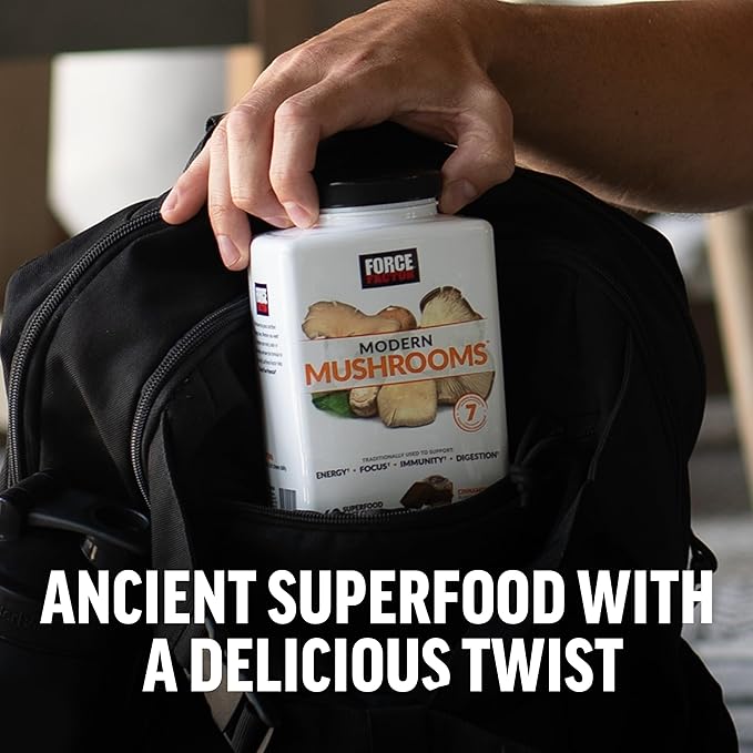 FORCE FACTOR Modern Mushrooms Soft Chews, Mushroom Supplement with Lions Mane, Turkey Tail, & Cordyceps to Support Energy, Immunity, & Digestion, Cinnamon Roll, 120 Soft Chews, 2-Pack