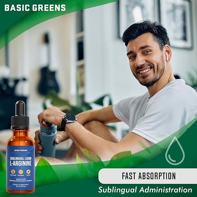 L Arginine Liquid - L-Arginine Supplement for Men and Women with Nitric Oxide Precursor, L Arginine Supplement