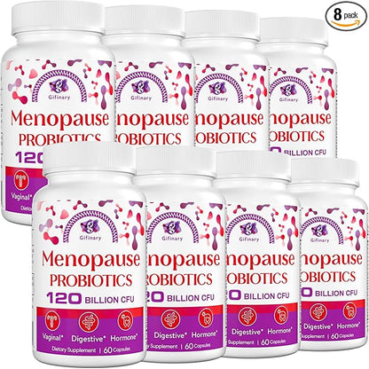 Menopause Supplements for Women, 120 Billion CFU Probiotics for Women, All-Natural Probiotic Supplements for Menopause - 480 Herbal Capsules