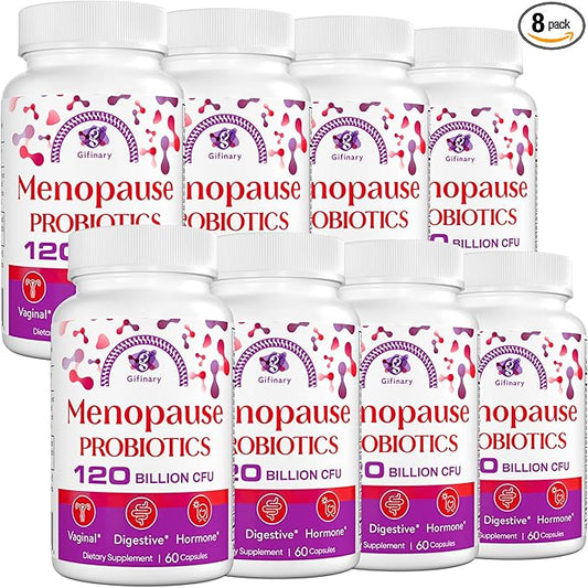 Menopause Supplements for Women, 120 Billion CFU Probiotics for Women, All-Natural Probiotic Supplements for Menopause - 480 Herbal Capsules