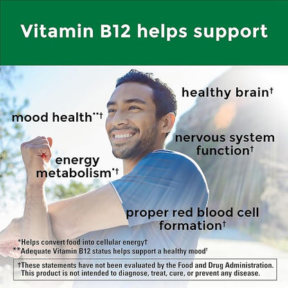 Nature Made Maximum Strength Vitamin B12 5000 mcg, Dietary Supplement for Energy Metabolism Support, 60 Softgels, 60 Day Supply