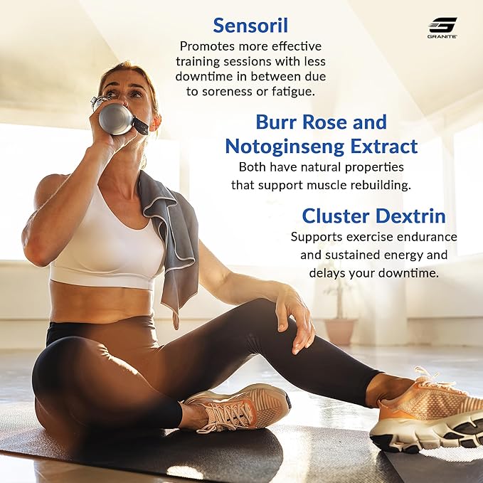 Granite Recovery for Intra & Post Workout |10g Aminos, Electrolytes, Cluster Dextrin for Muscle Recovery & Growth | Amino Acids Supplement with Sensoril | 20 Servings | Watermelon Flavor