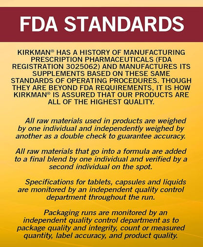 Kirkman - Children's Chewable Multivitamin & Mineral - 120 Tablets - Potent Broad-Spectrum Vitamin/Mineral Supplement - with Xylitol - Natural Mango Peach Flavor