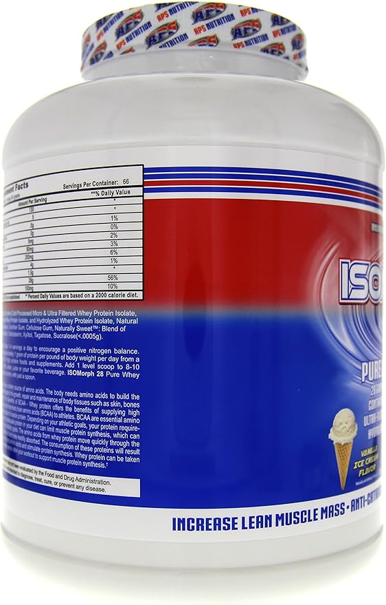 APS Nutrition Isomorph Protein Powder Supplement | Whey Protein Isolate | Ultra- Filtered | 28g Protein |Vanilla Ice Cream, 5 Pound (Pack of 1)