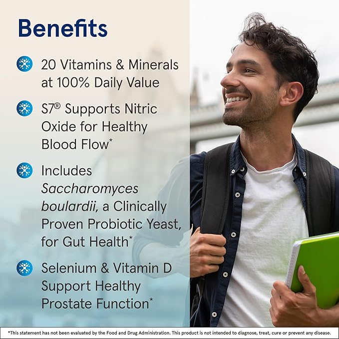 Jarrow Formulas Men's Multi+ Multivitamins, Multivitamin for Men, 60 Tablets, 30 Day Supply