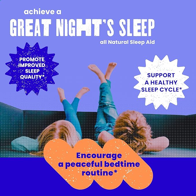 Sleep - Passionflower, Vitamin B6 & Melatonin Gummies for Kids & Teens - All Natural & Vegan Relaxation & Sleep Gummies for Kids - Passion Fruit Flavor - 60/ct