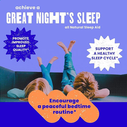 Sleep - Passionflower, Vitamin B6 & Melatonin Gummies for Kids & Teens - All Natural & Vegan Relaxation & Sleep Gummies for Kids - Passion Fruit Flavor - 60/ct