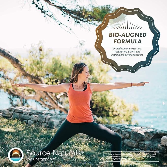 Source Naturals Wellness Formula Bio-Aligned Vitamins & Herbal Defense for Immune System Support - Dietary Supplement & Immunity Booster - 60 Capsules