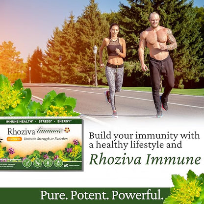 Immune Support, Energy Booster with Vitamin C, D3 and Zinc Supplement, Rhodiola Rosea, Reishi Mushroom Extract, Astragalus, Overall Wellness and Daily Habit - 60 Capsules