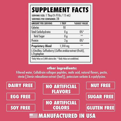 HEALTH DIRECT - AminoMind - Nootropic Collagen Supplement for Brain Health and BDNF - Pro-Hyp & Hyp-Gly Dipeptides, Coffeeberry Antioxidants - Passionfruit Guava - 14 Fl Oz (28 Servings)