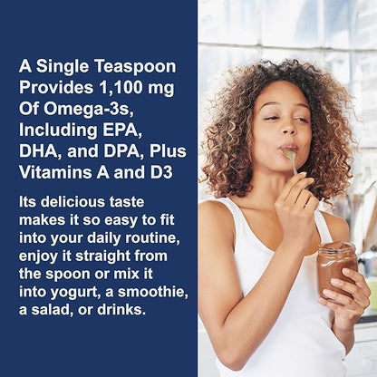 Carlson - Cod Liver Oil, 1100 mg Omega-3s, Wild-Caught Norwegian Arctic Cod-Liver Oil, Sustainably Sourced Nordic Fish Oil Liquid, Unflavored, 500 ml (16.9 Fl Oz)