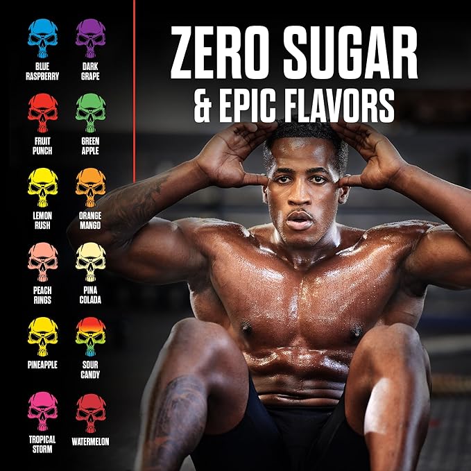 JNX SPORTS The Curse! Pre Workout Powder - Sour Candy 50 Servings | Preworkout: Boost Strength, Energy + Focus for Men & Women | Caffeine, Beta-Alanine, Creatine & L-Citrulline