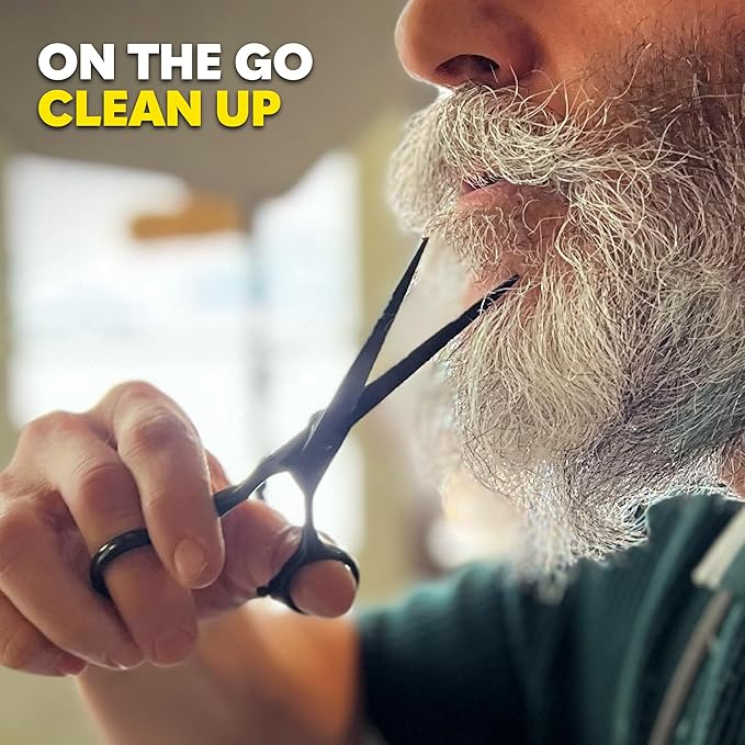 The Beard Club Beard Brush, Beard Comb and Scissors - Beard Kit for Men Grooming and Care for Beards and Mustaches - Gift Set