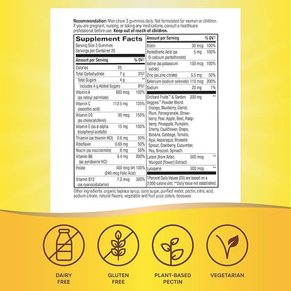 Nature’s Way Alive! Men’s 50+ Premium Gummy Multivitamin, Supports Healthy Heart, Brain & Muscle Function*, B-Vitamins, Vegetarian, Grape, Orange and Cherry Flavored, 75 Gummies (Packaging May Vary)