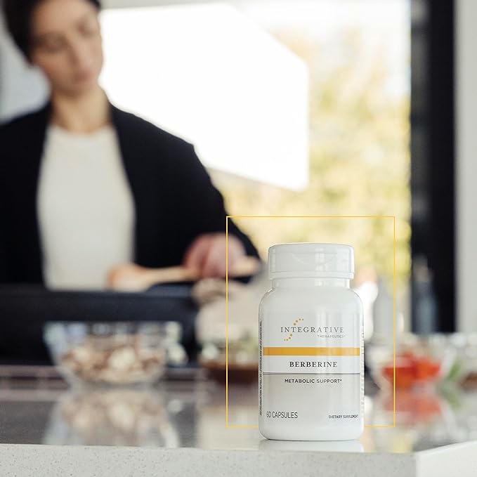 Integrative Therapeutics Berberine - 1000–1500 mg Daily - Berberine HCL Supplement for Metabolic Support* - Gluten-Free & Vegan Supplements for Men & Women - 60 Capsules
